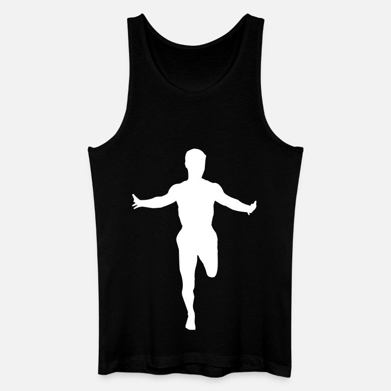 Course à pied - Marathon - Arrivée - Débardeur bio Homme - noir