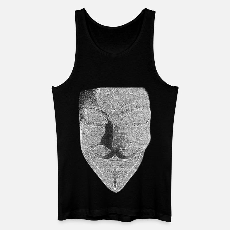 Anonymous v like vendetta mask - Men’s Organic Tank Top - black