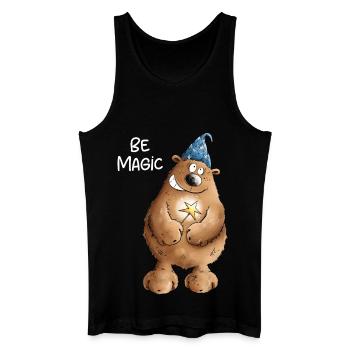 Be Magic Zauberer Bär I Zauberkünstler - Männer Bio Tank Top - Schwarz - Vorne