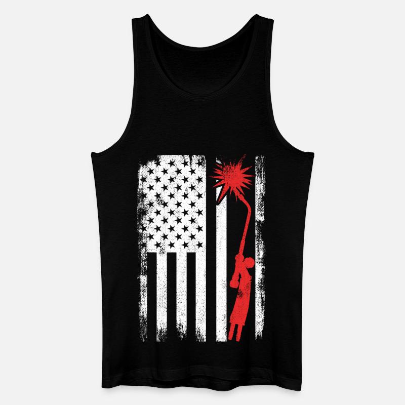 4. Juli USA Schweißen - Männer Bio Tank Top - Schwarz