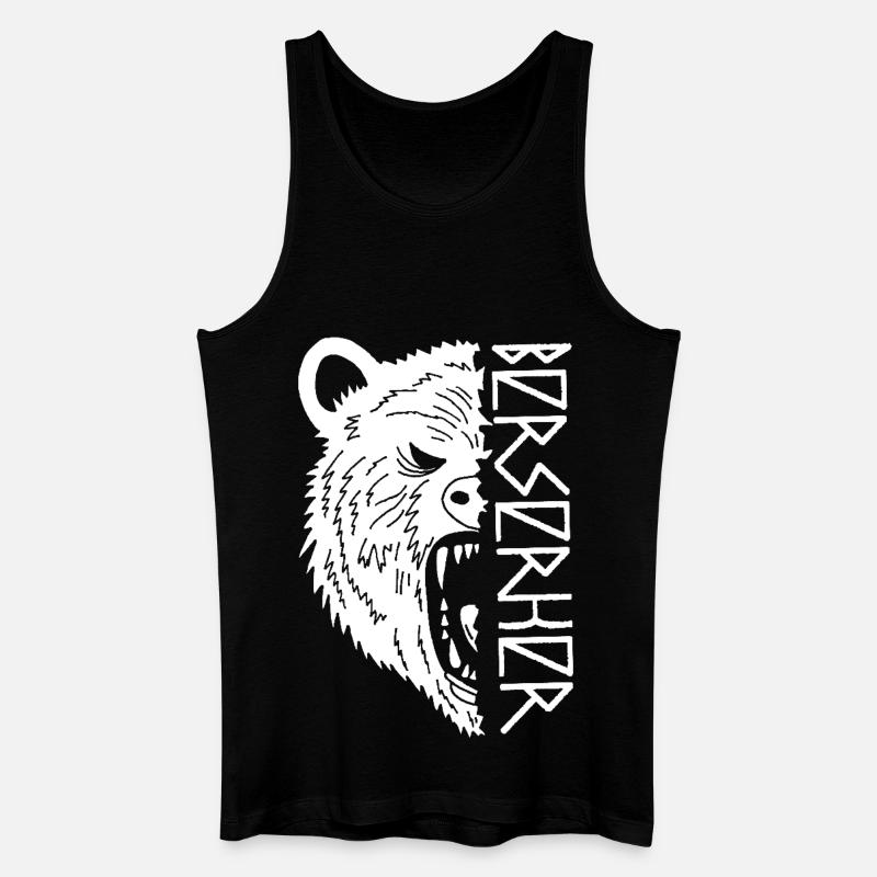 Eisbär-Krieger - Männer Bio Tank Top - Schwarz