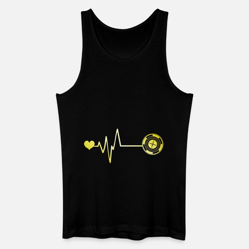 Roulette Puls Herz - Männer Bio Tank Top - Schwarz