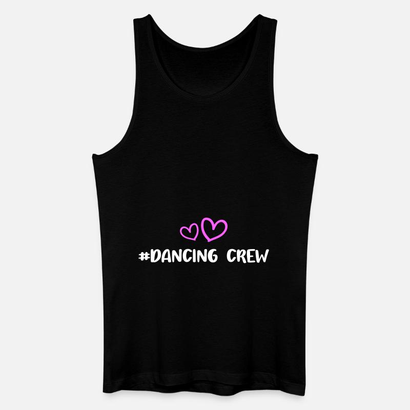 dancing crew herz - Männer Bio Tank Top - Schwarz