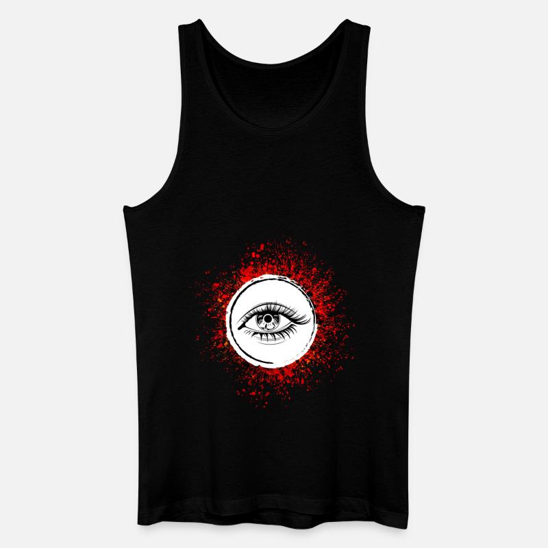 Augen symbol Wimpern - Männer Bio Tank Top - Schwarz