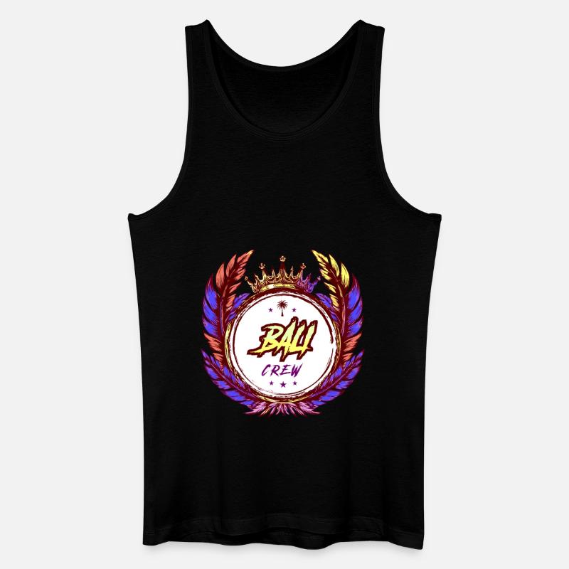 Bali Crew Bunt - Männer Bio Tank Top - Schwarz