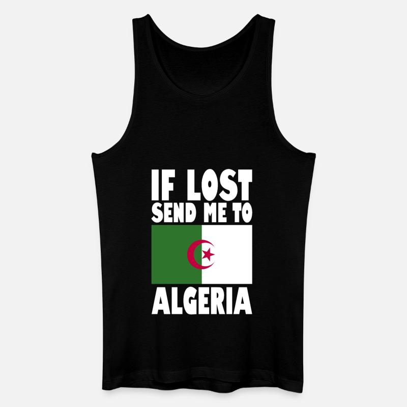 Algerien Flagge Spruch - Männer Bio Tank Top - Schwarz