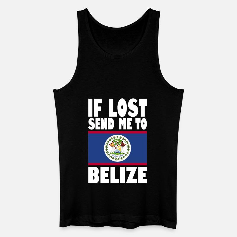 Belize Flagge Spruch - Männer Bio Tank Top - Schwarz