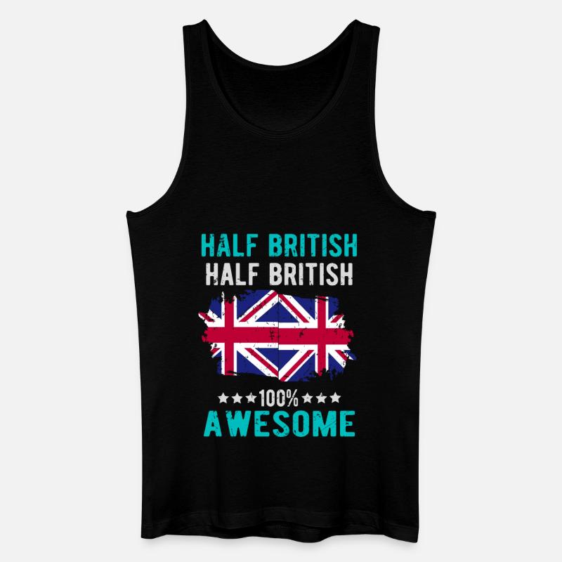 Half British Half British - Men’s Organic Tank Top - black