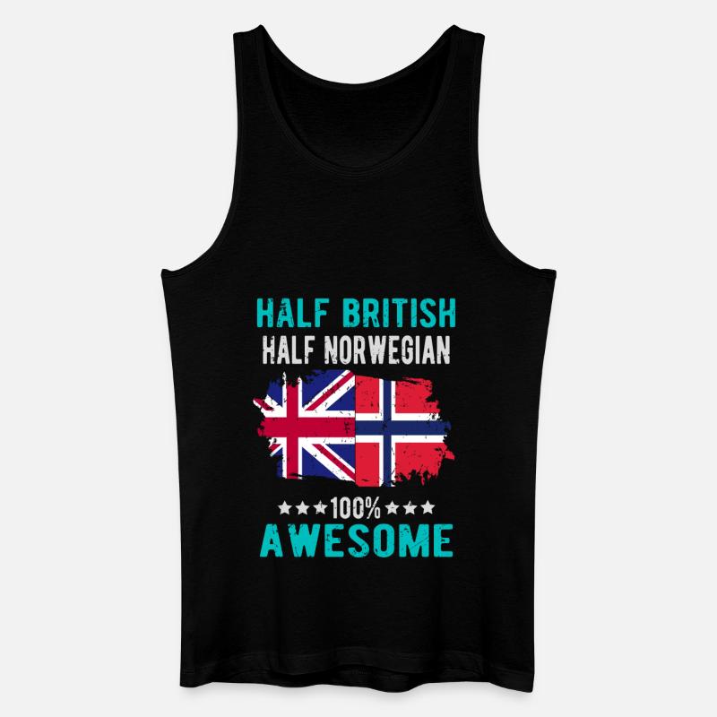 Half British Half Norwegian - Men’s Organic Tank Top - black