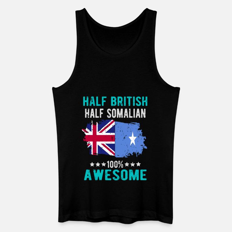 Halb Brite Halb Somalier - Männer Bio Tank Top - Schwarz
