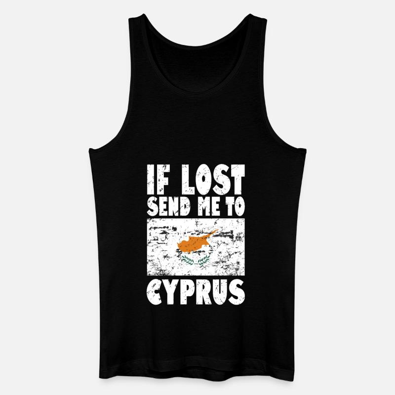 Zypern Flagge Spruch - Männer Bio Tank Top - Schwarz