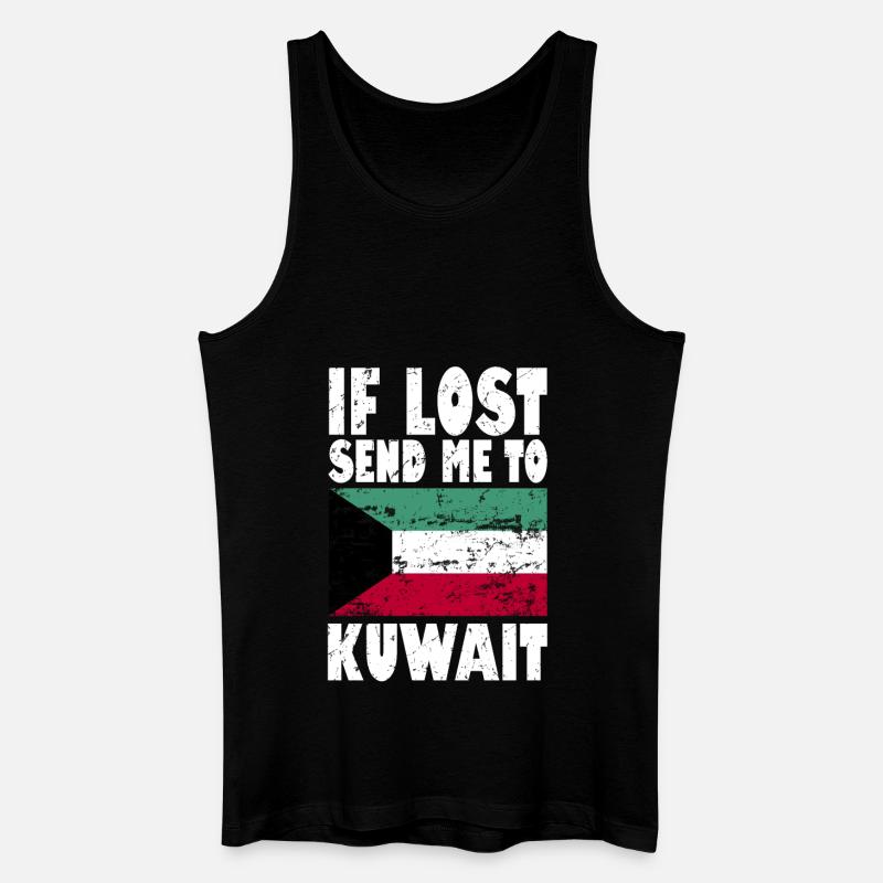 Kuwait Flagge Spruch - Männer Bio Tank Top - Schwarz