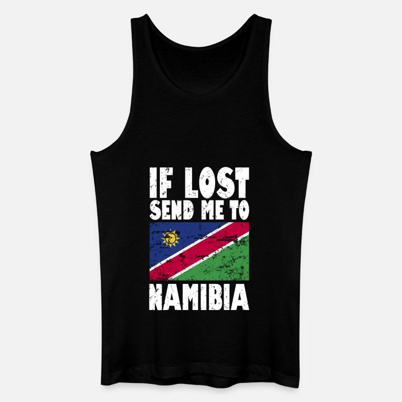 Namibia Flagge Spruch - Männer Bio Tank Top - Schwarz