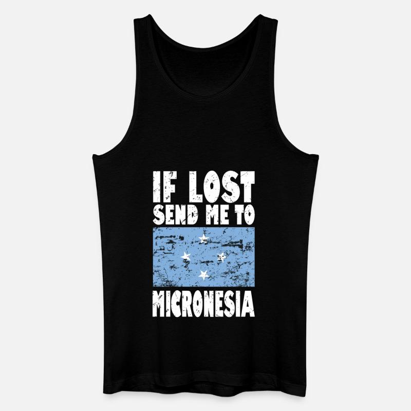 Mikronesien Flagge Spruch - Männer Bio Tank Top - Schwarz