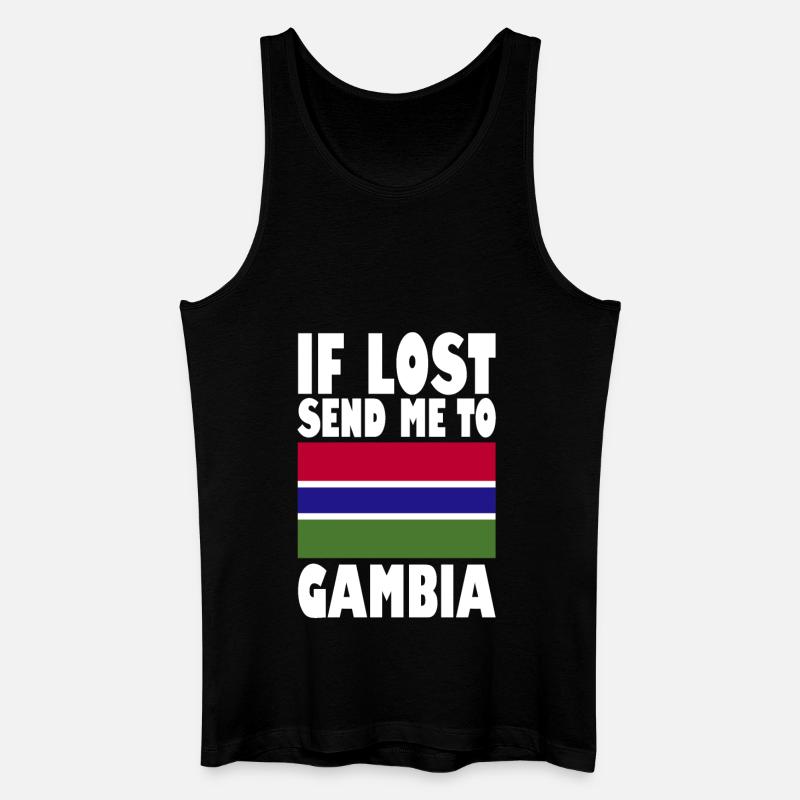 Gambia Flagge Spruch - Männer Bio Tank Top - Schwarz