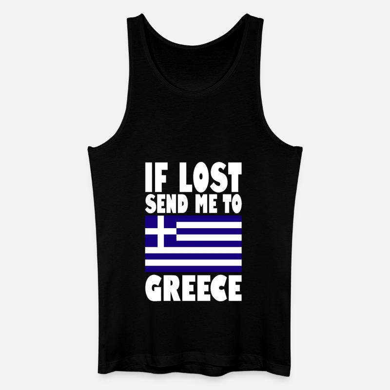 Drapeau de la Grèce - Débardeur bio Homme - noir