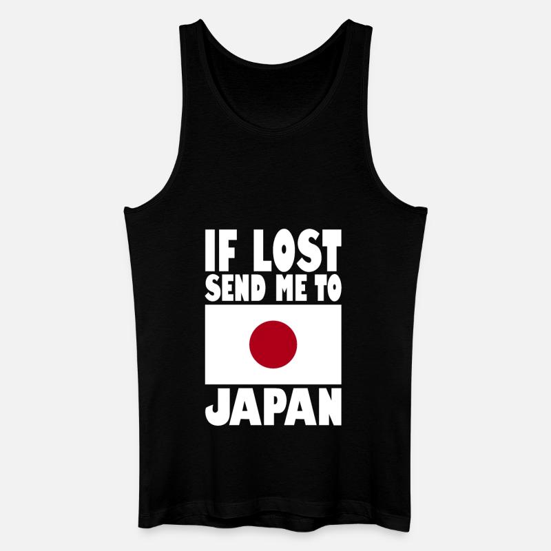 Japan Flagge Spruch - Männer Bio Tank Top - Schwarz