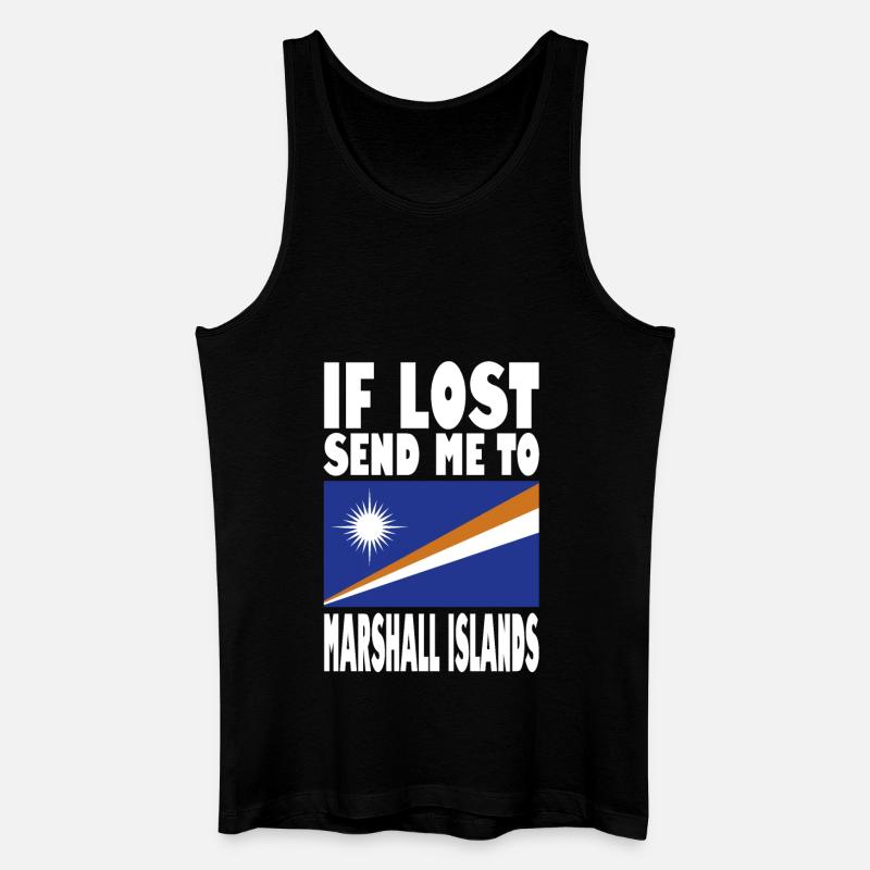 Drapeau des Îles Marshall - Débardeur bio Homme - noir