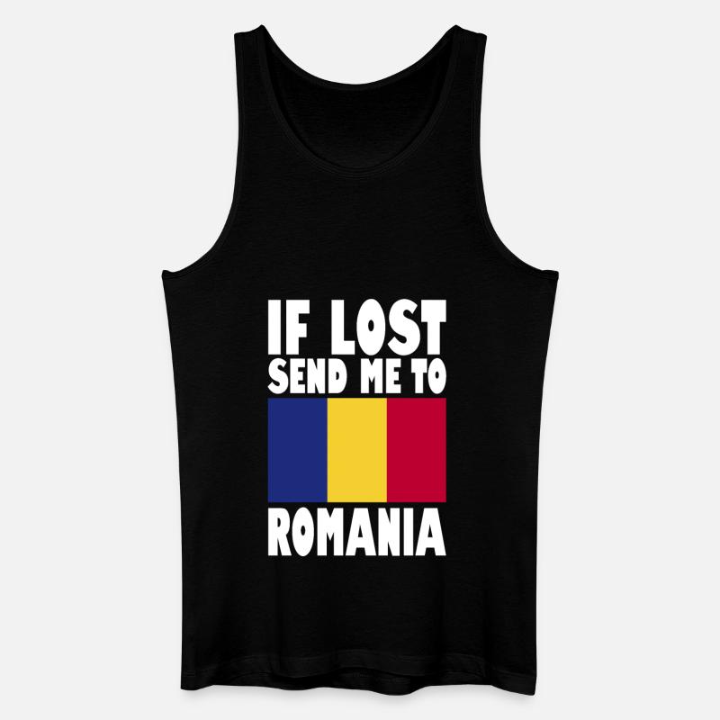 Slogan du drapeau roumain - Débardeur bio Homme - noir