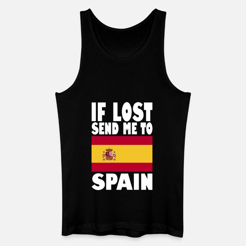 Spanien Flagge Spruch - Männer Bio Tank Top - Schwarz