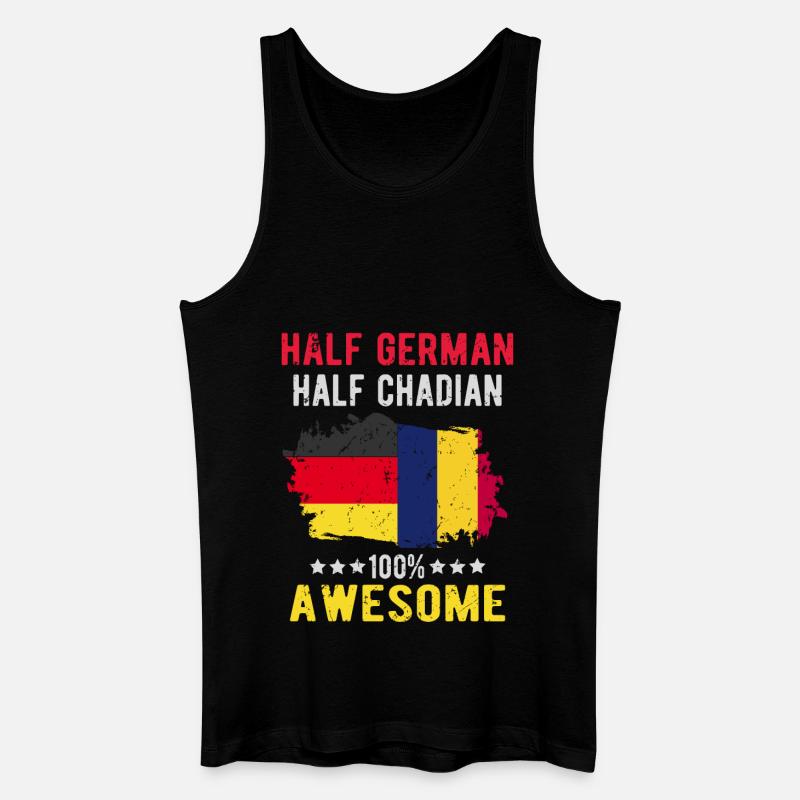 Half German Half Chader - Men’s Organic Tank Top - black