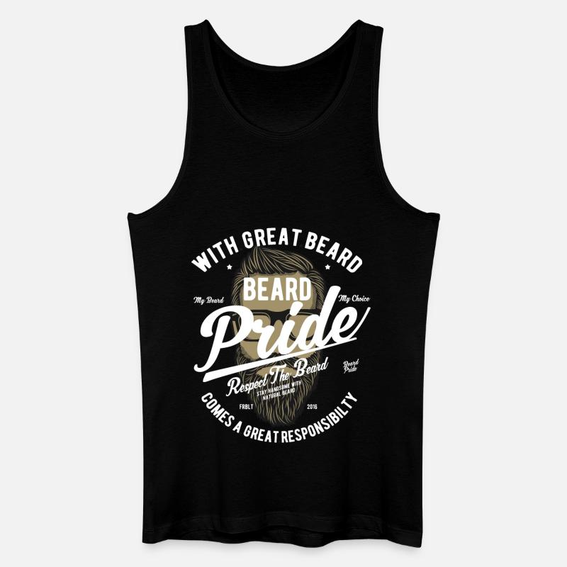 Beard Pride 2 - Männer Bio Tank Top - Schwarz