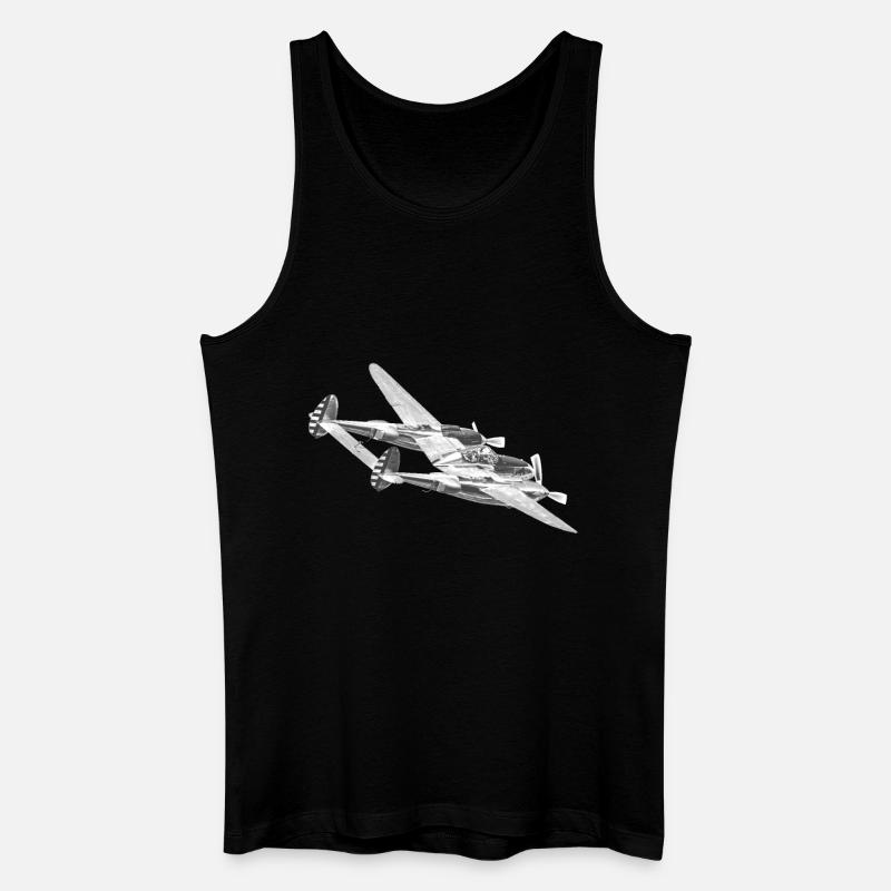 P38 Lightning - Männer Bio Tank Top - Schwarz