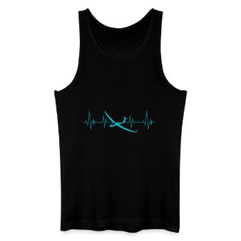 Heartbeat soaring Heartbeat glider - Men’s Organic Tank Top - black - Front