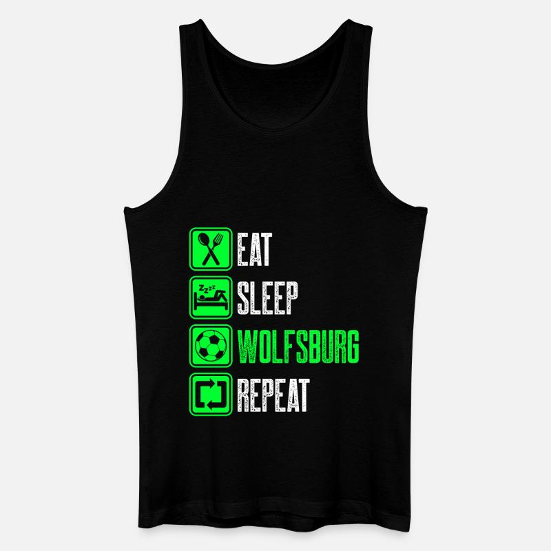 Repeat Wolfsburg - Männer Bio Tank Top - Schwarz