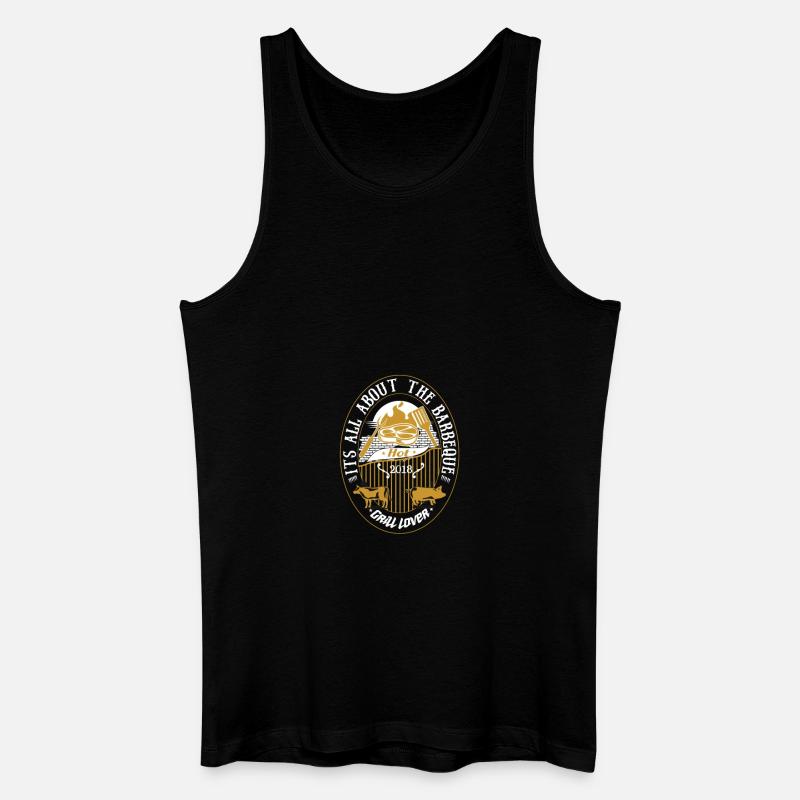 its all aabout bbq - Männer Bio Tank Top - Schwarz