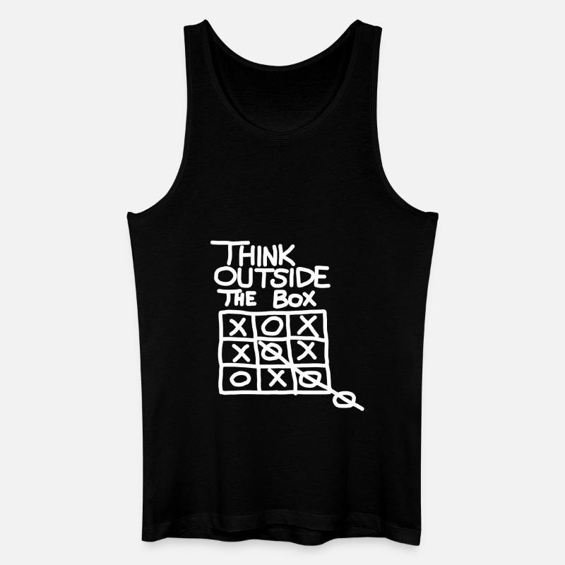 Think Outside the Box - Männer Bio Tank Top - Schwarz