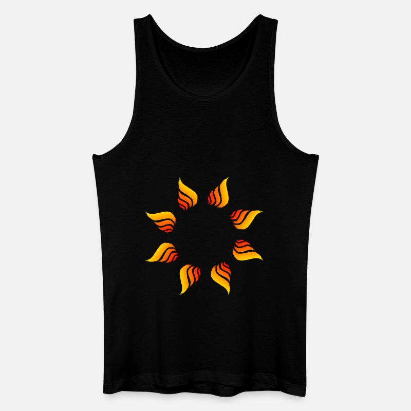 Feuer Kreis Kreisform - Männer Bio Tank Top - Schwarz