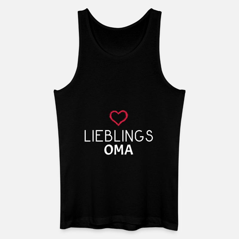 Lieblings Oma Herz - Männer Bio Tank Top - Schwarz
