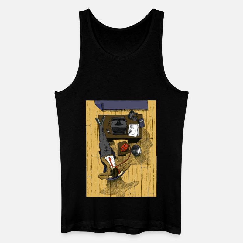 Büro - Männer Bio Tank Top - Schwarz