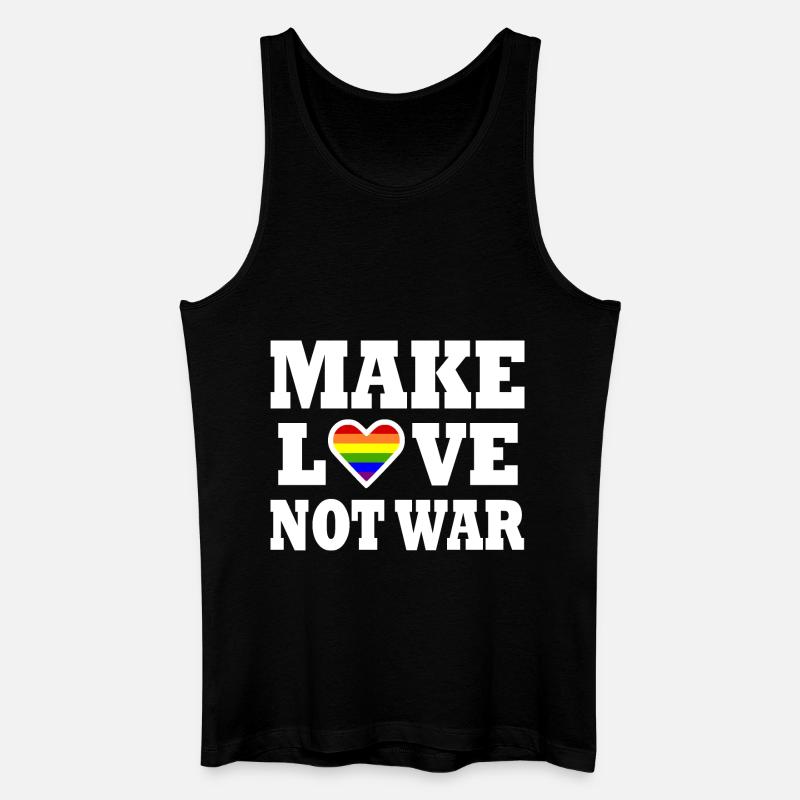 Make love not war - Männer Bio Tank Top - Schwarz