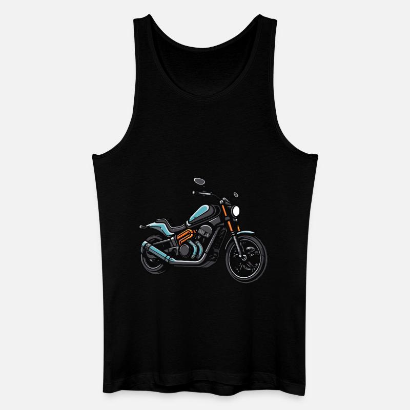 Motorrad Biker - Männer Bio Tank Top - Schwarz