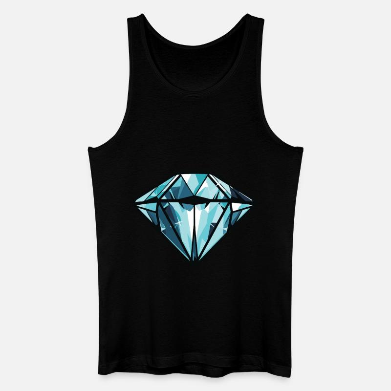 Diamant Symbol - Männer Bio Tank Top - Schwarz