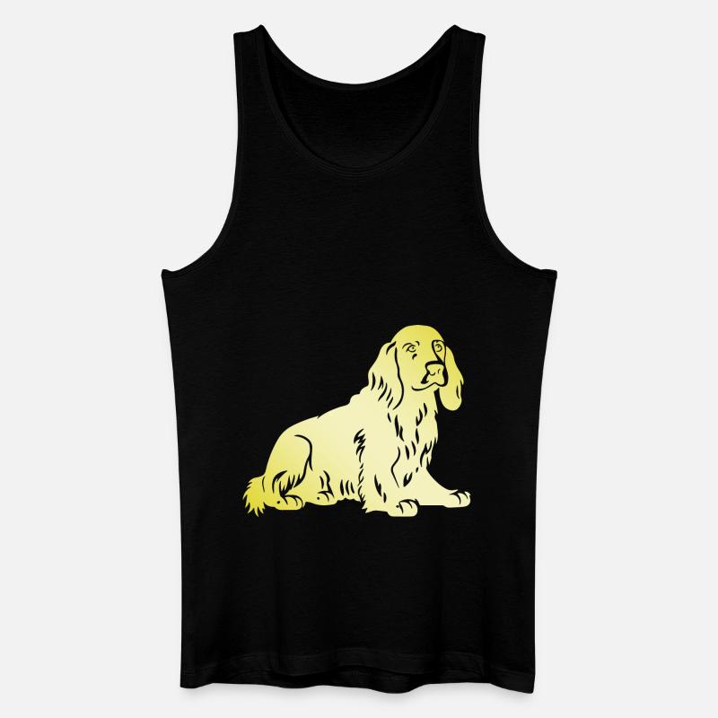 Cocker Spaniel Hund Silhouette - Männer Bio Tank Top - Schwarz