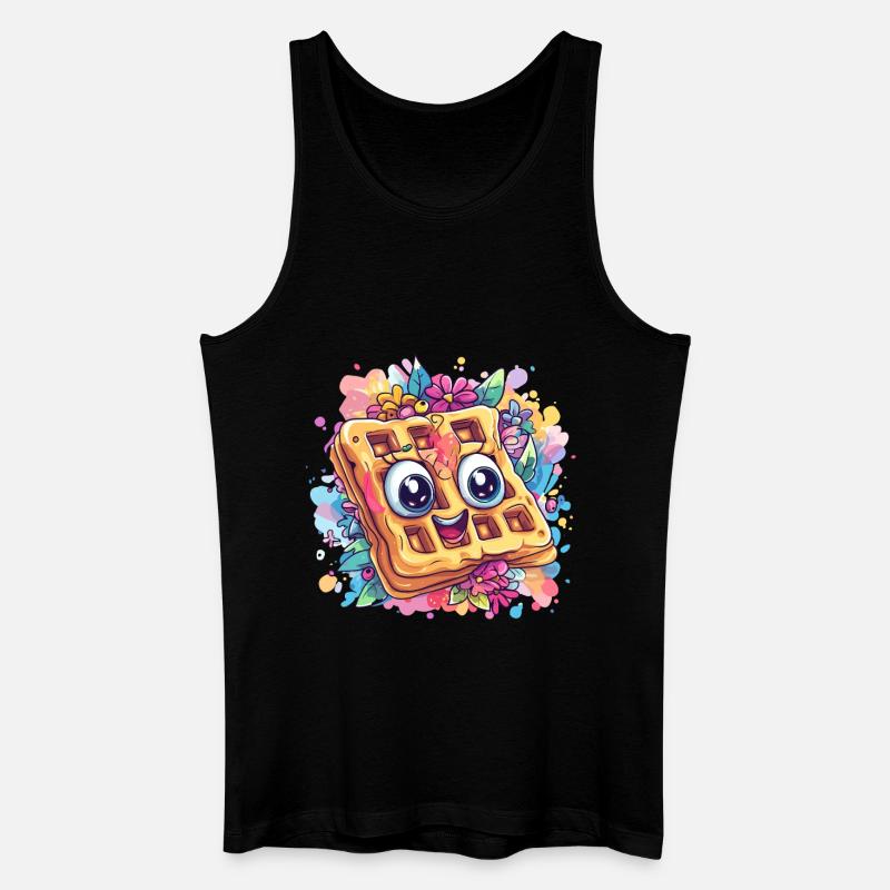 Fröhliche Waffelparty - Männer Bio Tank Top - Schwarz