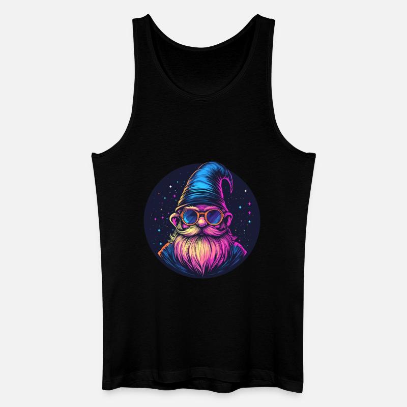 Weltraum Zwerg Retro Look - Männer Bio Tank Top - Schwarz