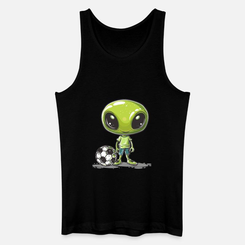 Fußball Alien Kumpel - Männer Bio Tank Top - Schwarz