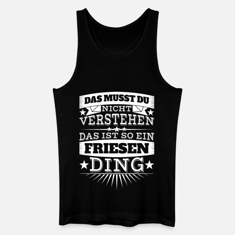 Friesen-Ding - Männer Bio Tank Top - Schwarz