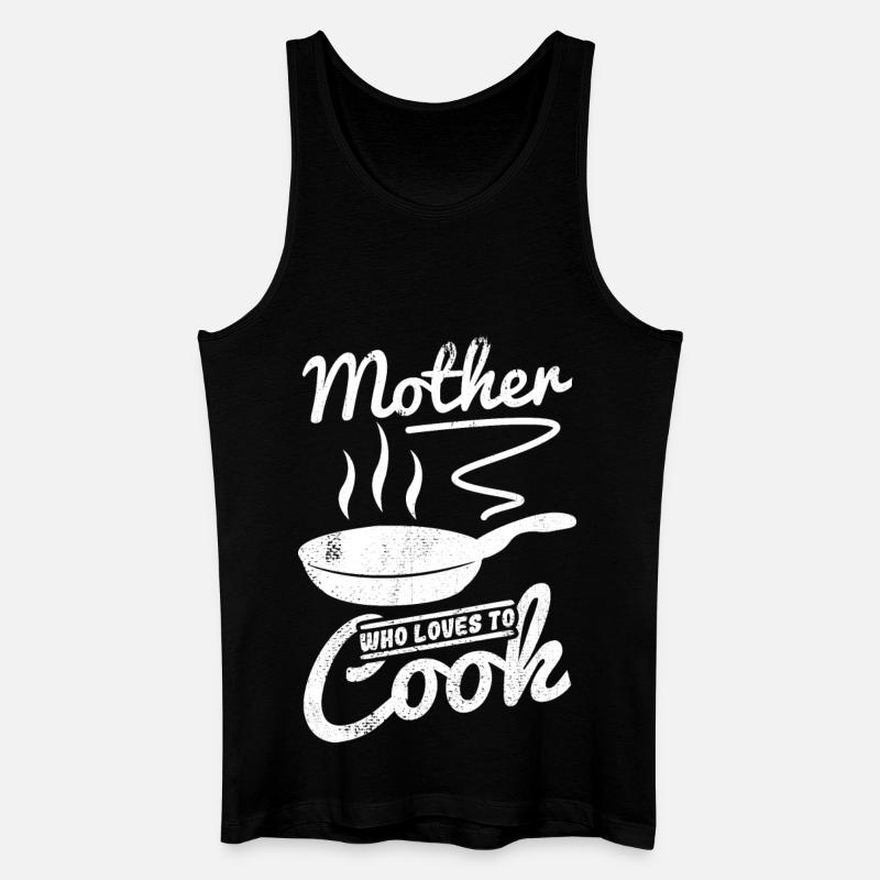 Mutter die gerne kocht - Männer Bio Tank Top - Schwarz