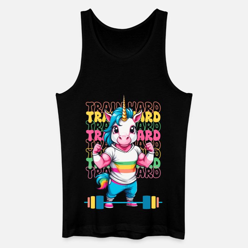 Bodybuilder Einhorn - Männer Bio Tank Top - Schwarz
