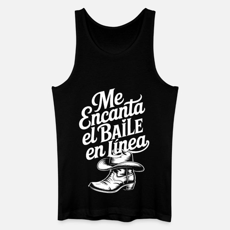 Ich liebe Line Dancing - Männer Bio Tank Top - Schwarz