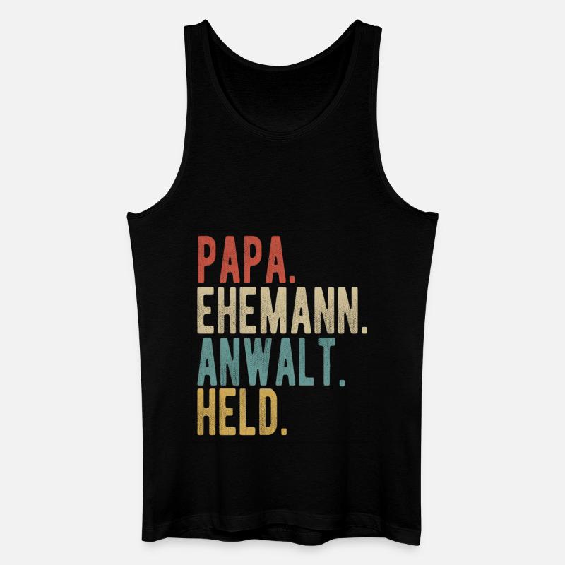 Anwalt Papa Ehemann Held - Männer Bio Tank Top - Schwarz