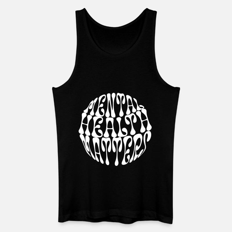 Awareness Mental health matters Statement - Männer Bio Tank Top - Schwarz