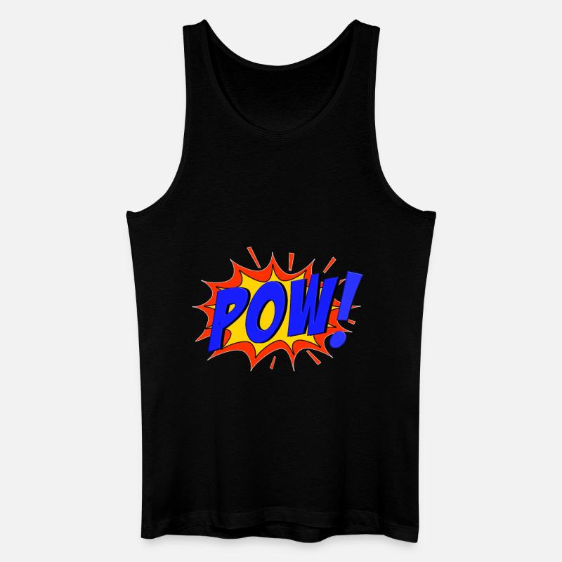 POW Comic Pow! - Männer Bio Tank Top - Schwarz