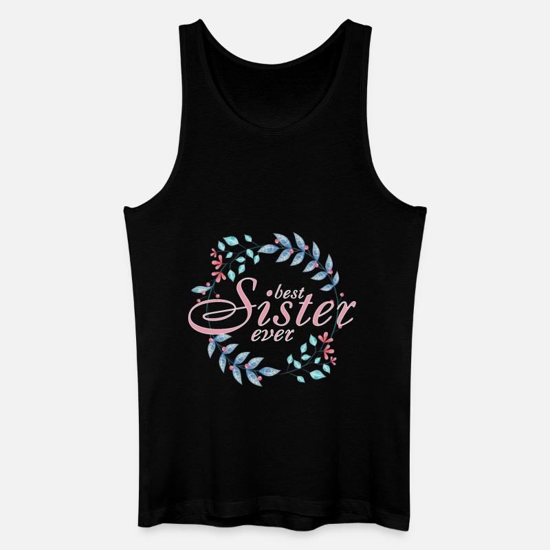 Beste Schwester - Männer Bio Tank Top - Schwarz