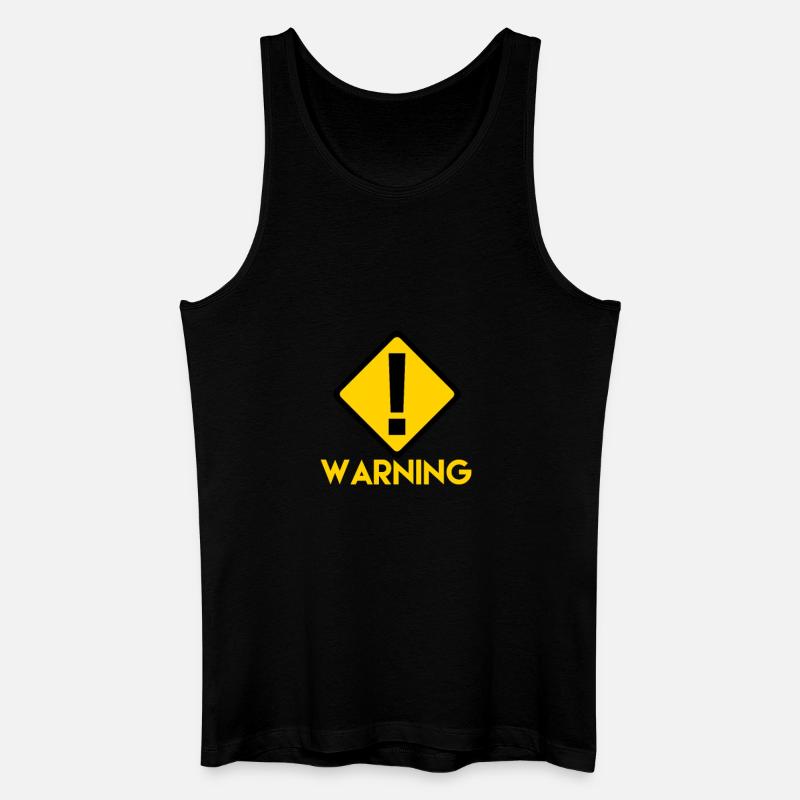 Warnschild - Männer Bio Tank Top - Schwarz